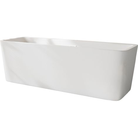 Balneo Baignoire autoportante 170x80cm, rectangulaire, accessoires blanc, Acrylique thermoformé 3.5mm, avec pieds réglables, ROMA (1/5)