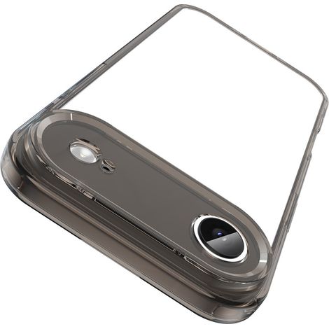Custodia per iPhone Air in silicone con retro rigido, colore nero fumo. (1/5)