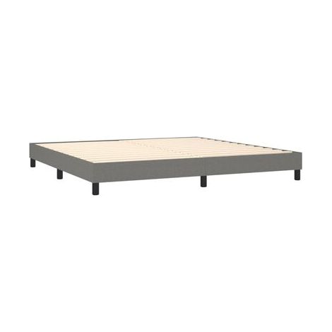 Sommier et matelas style Snowco (avec éclairage LED), gris foncé, 200 × 200 cm, éclairage led d’ambiance, pour chambre, confort quotidien, assemblage rapide (1/5)