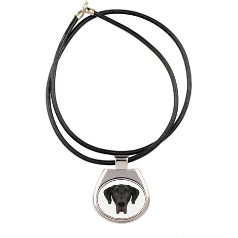 Grande Alano I - collana con foto e iscrizione geometrica di Art-Dog (1/3)