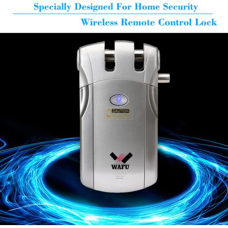 Decdeal WF-018 Serrure à télécommande sans fil Sécurité Invisible Porte d'entrée sans clé Métal en alliage de zinc intelligent avec 4 clés Système d'accès au bureau de la villa intelligente