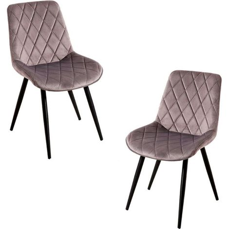 Packs Sillas Comedor - Pack 2 Sillas Min Terciopelo - Gris (1/5)