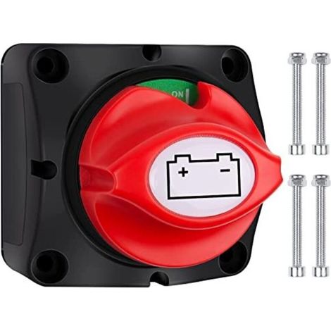 Interruttore di disconnessione batteria 12V, interruttore principale batteria 12V/24V/48V 275A, 2 interruttori batteria 12V, impermeabile, per barca, moto, yacht, auto, camper, ATV (1/5)