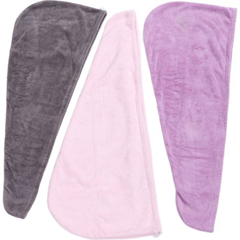 Dickes Mikrofaser-Sporthandtuch [3er-Set] – Rosa/Lila/Grau – 63 x 25 cm – Saugfähig und schnelltrocknend für Haare, Schwimmen und Reisen (1/5)