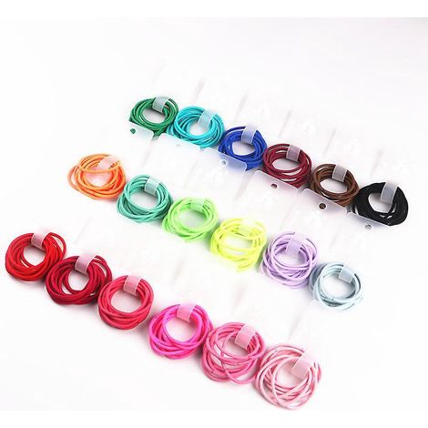 180 Pices Petit Elastique  Cheveux,3.5 Cm Multicolore Cheveux Bande De Cheveux Lastique Porte, Bandes Lastiques Pour Cheveux,lastique Cheveux Enfa (1/5)