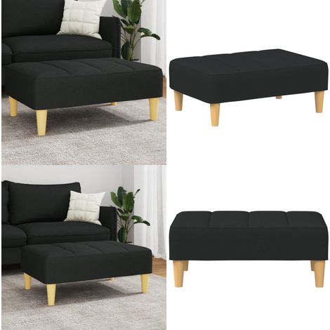 Fußhocker Schwarz 77x55x31 cm Stoff - Sitzsack - Hocker - Fußablage - Wohnzimmer Dekoration - Schwarz - Home & Living (1/5)
