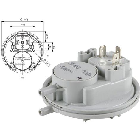 PRESSOSTATO DIFFERENZIALE HUBA 59 PASCAL 605 ARIA E FUMI STUFA A PELLET QLIMA