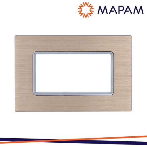 PLACCA ALLUMINIO 6004LL-2 T2 4P CHAMPAGNE