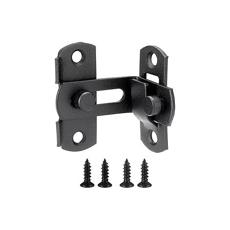 Boucle De Verrouillage A Angle Droit - 90 Degres - Acier Inoxydable - Pour Portes Et Fenetres - Lot De 2