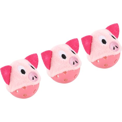 Ensemble de 3 balles à clochette pour chat, jouet interactif en peluche et en plastique en forme de clochette pour chats (1/5)