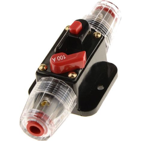 AGE 100A disjoncteur, porte - fusible 12V - 24V DC, fusible audio du véhicule à commutation manuelle, protection du système audio de la boîte de fusible DC (100A) (1/3)