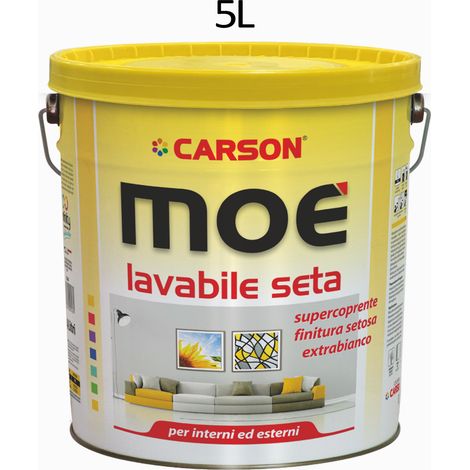 MoÉ lavabile bianco lt. 5 – idropittura opaca effetto seta supercoprente