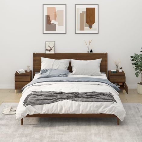 Bedside Cabinets 2 pcs Brown Oak 40x35x50 cm vidaXL (1/5)