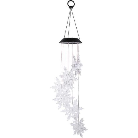 Stück Kreative Solar-Lichterkette, Windglocken-Licht, Windspiel-Licht, Schneeflocken-LED-Lampe-70x10x3cm-White (1/3)