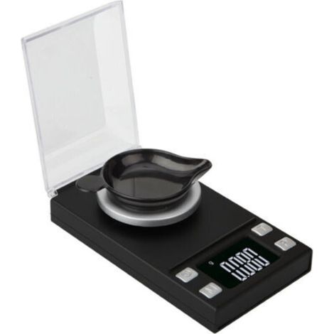 Balance de précision au milligramme (50 g/0,001 g), mini balance de précision au carat pour poudres médicales, bijoux, laboratoire (pile non incluse) (1/4)