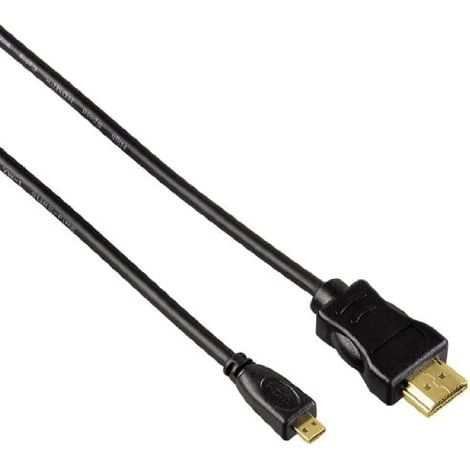Hama Câble HDMI à haut débit de 0,5 m, prise de type A - Type D (Micro), connexion avec canal Ethernet intégré