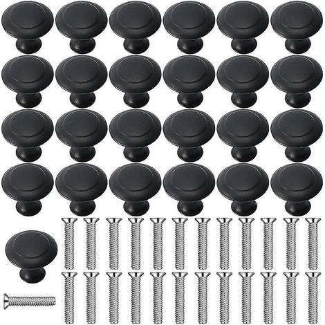 Lot de 25 poignées de meubles pour salle de bain, armoires, portes de commode (30 mm) (1/5)