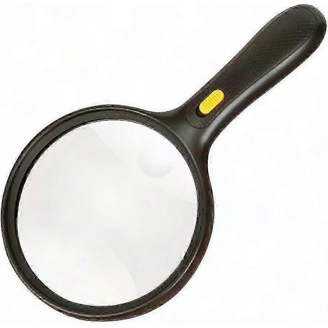 Lentille de lecture XL 138mm avec manche, loupe lumineuse 2x, zoom 5x, verre éclairant pour précision (1/4)