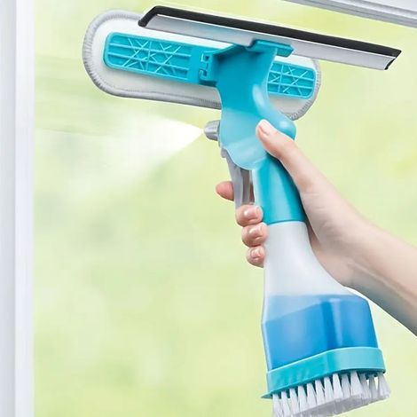 4-in-1 Fensterreiniger mit Wassersprüher zur Hausreinigung, Schaber-Reinigungswerkzeug (1/5)
