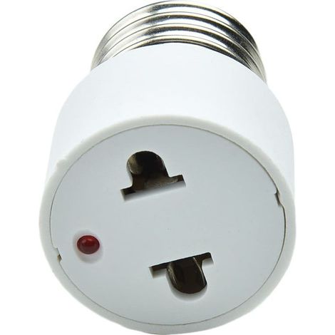 Adaptateur de douille E27/UE, facile à installer, 2 broches, convertit une ampoule en douille (1 pièce) (1/5)