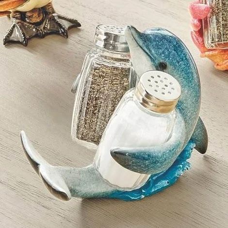 New kitchen storage organizer, creative and unique animal-themed storage rack, stylish and cute dolphin figurine -