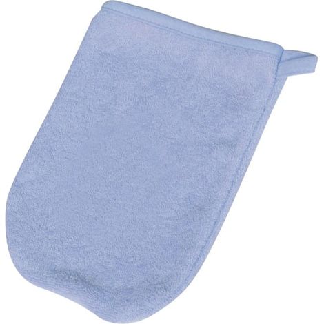 Toallita de mano de rizo de bambú azul