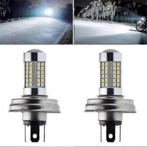 P45t R2 66SMD LED-Scheinwerferlampen (Fern-/Abblendlicht), kompatibel mit Rollern und Mopeds, 6000K Weiß, 6V/12V