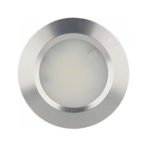 Mini Faretto Led Da Incasso Rotondo 3W AC/DC 12V DC 24V Bianco Neutro Foro 50mm Colore Alluminio Satinato