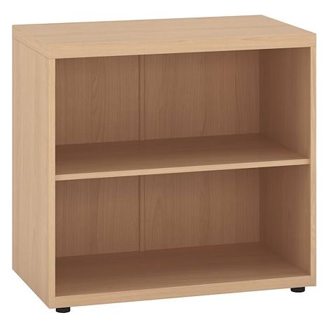 Bibliothèque basse Milano bois H 74 x L 80 cm chêne clair - Maxiburo