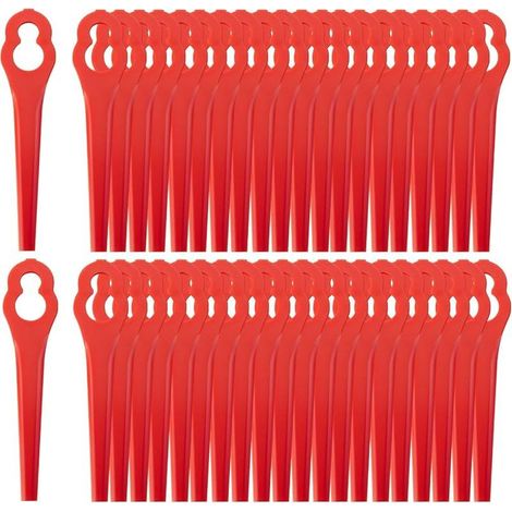Lot de 100 Lames de Rechange compatibles avec GE-CT 18 Li, GC-CT 18/24 Li et GC-CT 18/24 Li P, BG-CT 18 Li, RG-CT 18/1 Li Coupe-Bordure sans Fil - Lame en Plastique pour débroussailleuse (1/5)