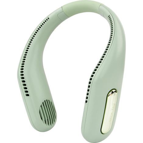 Leiser, wiederaufladbarer Nackenventilator mit 3 Geschwindigkeitsstufen, 360°-Drehung, ohne Stange, für Damen und Herren, ideal für Zuhause, Büro und Klassenzimmer (Grün) – Fei Yu (1/5)
