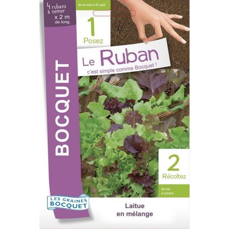 Laitue à couper en mélange en ruban à semer - 15g