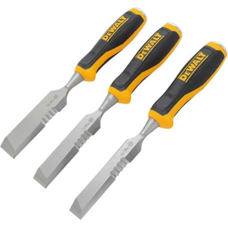 Premium 3-Piece Side Edge Chisel Set - DWHT0-16148 for Precise Woodworking and Carpentry