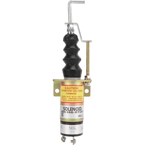 Électrovanne d'arrêt carburant 12V 36607197, remplacement pour moteurs Lister Petter LPW, LPWS, LPWT (1/5)