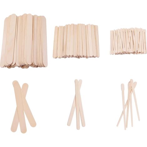 Spatules À Cires,Spatules Épilation En Bois,Bâtons De Cire En Bois,200pcs Spatule Bois Cire,Spatule Bois Epilation Bâtons,Spatule Cire Epilation Jetable,Bâtons Applicateurs À Cire,3 Modèles (1/5)
