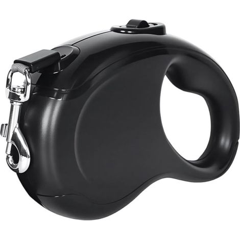 Laisse Chien Enrouleur Sangle Classic 5m, Laisse Flexible Rétractable,sans Enchevetrement en Forme de U, Nylon,avec Un Boutton S'arrêter Bloquer, pour Le Dressage et la Promenade (1/5)
