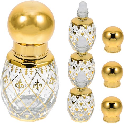 4pièces Fons à Bille Vides pour Recharge de Parfum et Huiles Essentielles Lot de Transparents (1/5)