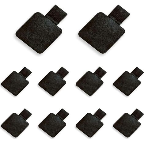 10 PCS Pen Holder, compatible avec les stylos de 7 à 18 mm, pour carnets, agendas, calendriers, journaux intimes et carnets de notes, 4 x 4 cm, avec Élastique Porte Pencil (1/5)
