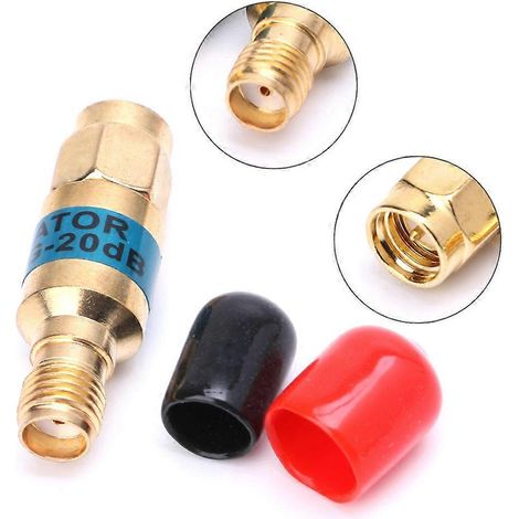 Atténuateur RF Coaxial SMA Mâle à Femelle 2W 0-6GHz 30dB-20dB pour Réduction Signal (1/4)