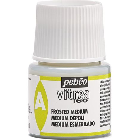 Peinture sur Verre Transparante Vitrea 160°C Médium Dépoli pour Rendre Vos Couleurs V160 givrée 45 ML (1/5)