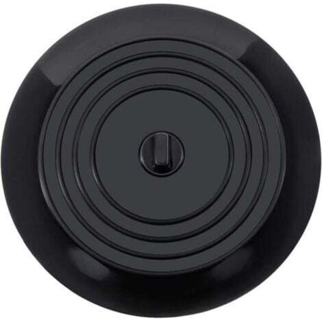 1 pc Bath Plug 15 cm / 6 inches Universal Silicone Bath Plug for Kitchens Bathrooms Bathtub Shower Laundry - (Black) (1/4)