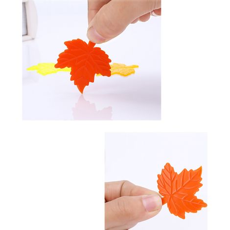 Ouvre-boîte compact et universel en plastique pour enveloppes, sacs de courses, boîtes en carton, style feuille d'érable (1/5)