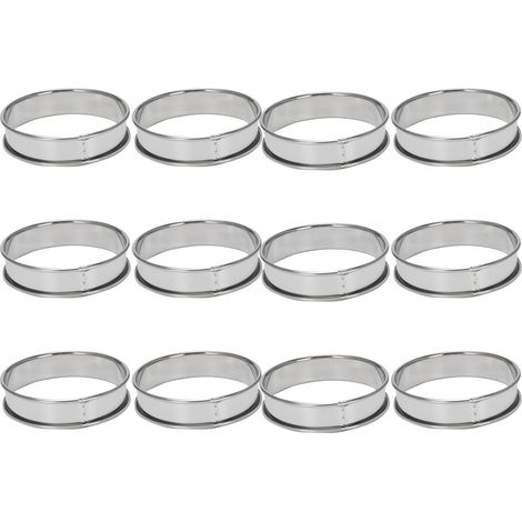 Anillos para muffins de 4 pulgadas, anillos para crumpets, juego de 30 anillos de acero inoxidable para muffins, moldes para rollos, anillos dobles. (1/4)