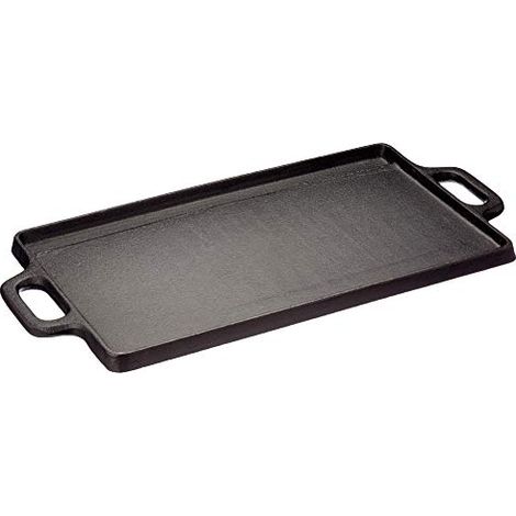 Baumalu 385224 - Bistecchiera in ghisa, Utilizzabile su entrambi i lati, Nero, 38 cm (1/4)
