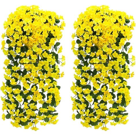 Fleurs Artificielles de Glycine Artificielle en Soie Plante Suspendue Fausse Plante Exterieur Plante Artificielle Tombante Extérieure Intérieure pour Décoration de Mariage, Maison, Jardin, fête (1/5)