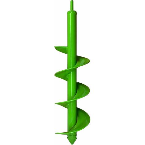 VURAHOME - Jardin Foreuse, Tarière de Jardin avec Tête en Spirale Robuste, Tige hexagonale Acier Inoxydable, tarière pour perceuse 10cm x 40cm, Outil de Plantation Pratique pour Fleur Planter des Arbr (1/5)