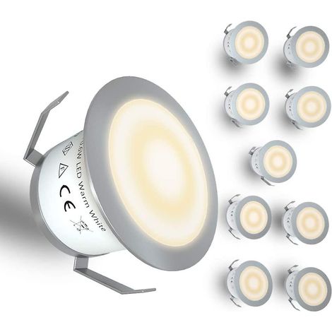 Lampe LED encastrable sol jardin terrasse étanche IP67 Lot de 10 projecteurs extérieur pavé lumineux. (1/5)