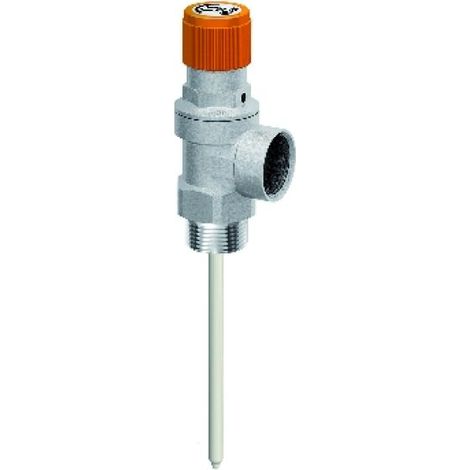 VALVOLA DI SICUREZZA COMBINATA CROMATA PER IMPIANTI SOLARI 10 bar - 1/2Mx1/2F