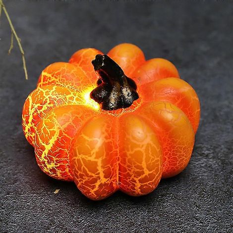 Lanterne lumineuse LED citrouille d'Halloween, décoration pour fête à la maison A
