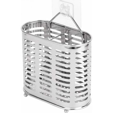 Porte-Baguettes En Acier Inoxydable Vaisselle Support Pour Égouttoir Couverts Séchage Organisateur Multi-Usages Tenture Murale Cuisine Outils (Forme Ovale) (1/5)